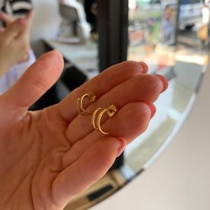 Anthropologie Jewelry - Anthropologie Mini Gold Hoops!! Anthropologie Jewelry - Anthropologie Mini Gold Hoops!!